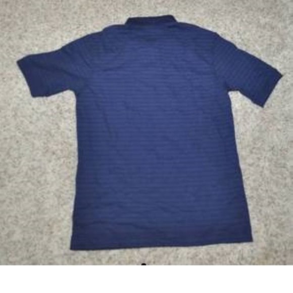 Mens Golf Polo Shirt Dockers Blue Small Short Sleeve 3 Button Relaxed Tagless - Picture 3 of 3